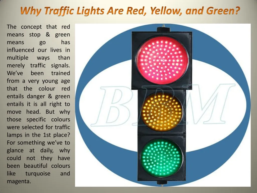the concept that red means stop green means