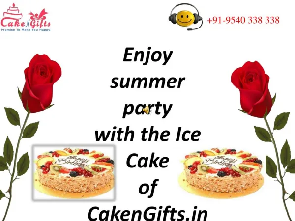Ice Cake Delivery In Delhi via CakenGifts.in