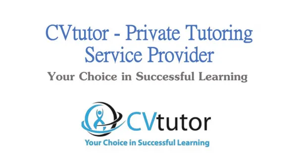 CVtutor - Private Tutoring Service Provider