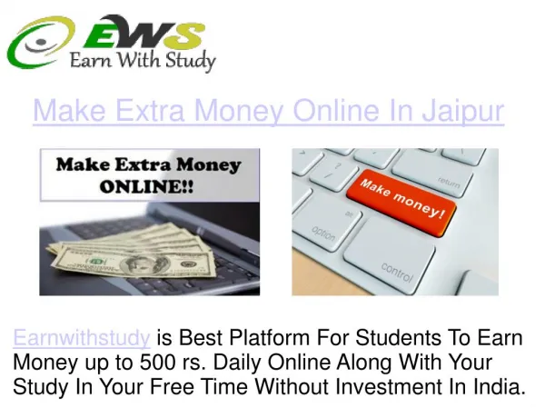 About US | Earn Money Online Jaipur | Earn With Study