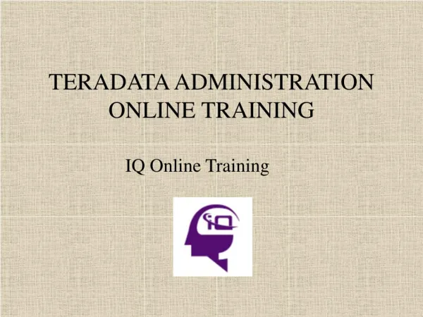 Tera data online training from real time experts