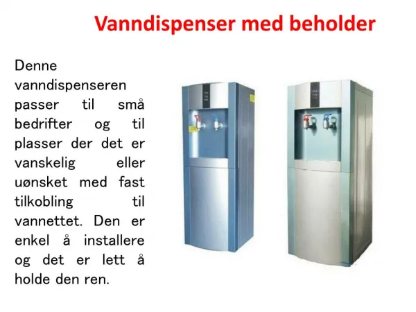 Beste produsent av vanndispensere i Norge