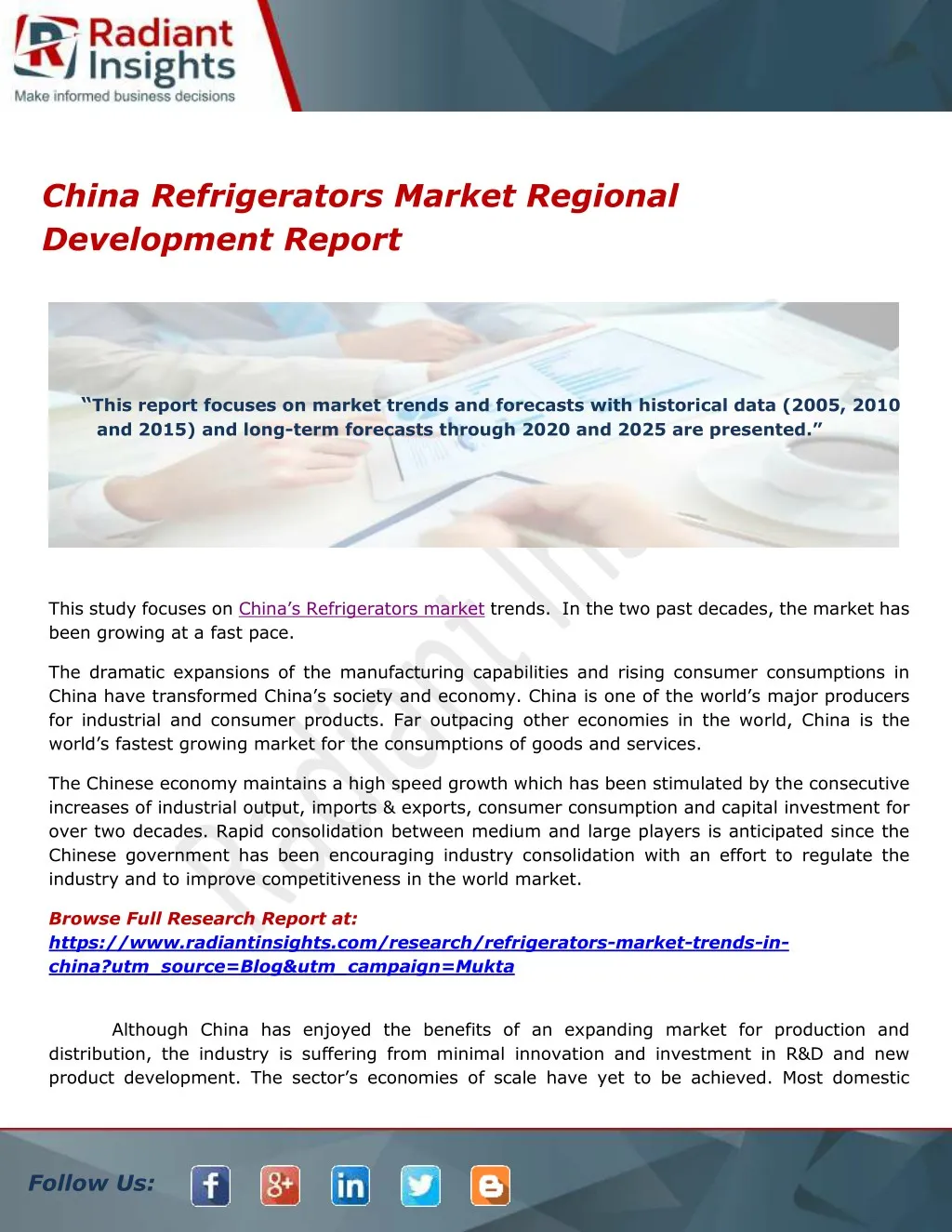 china refrigerators market regional development