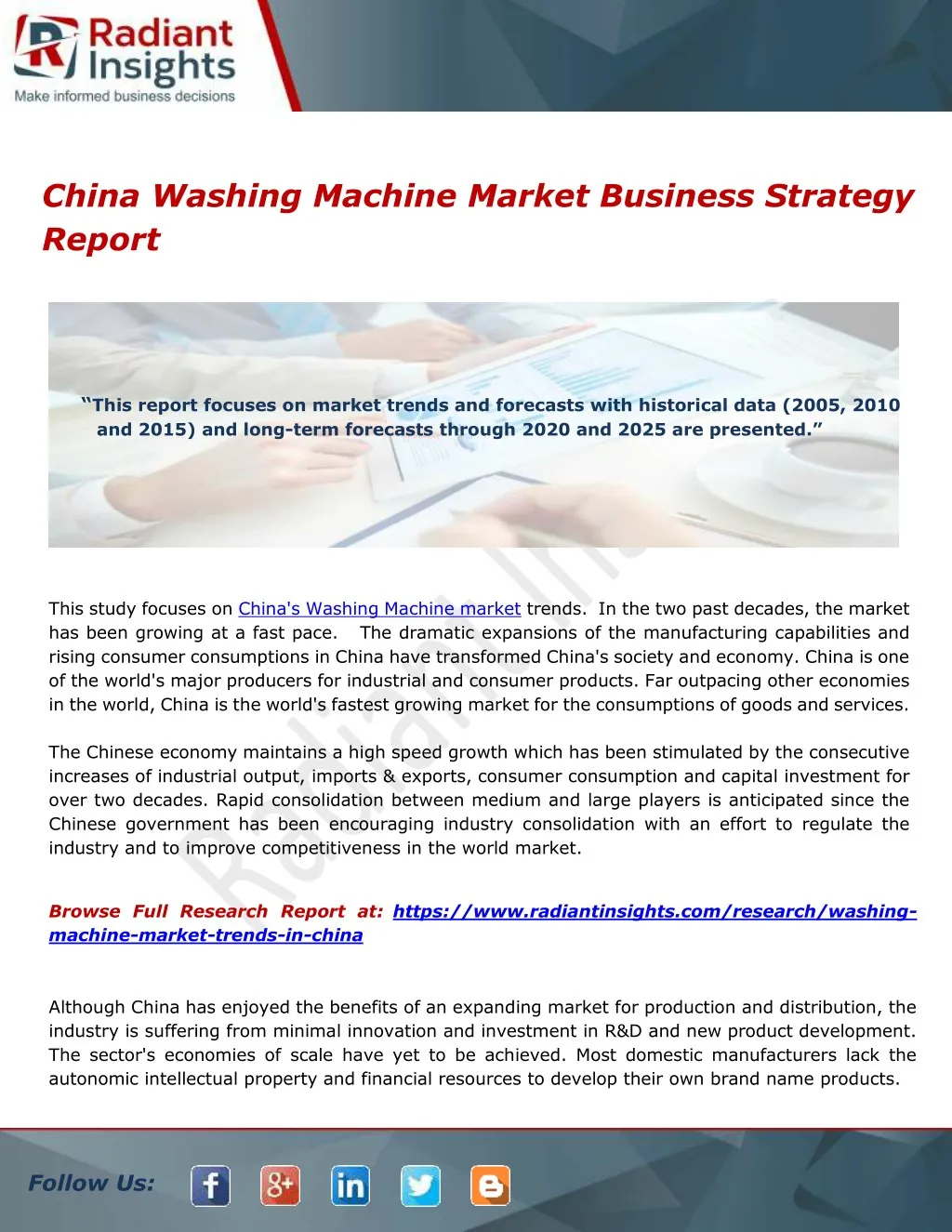 china washing machine market business strategy