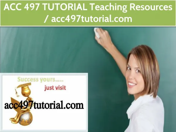 ACC 497 TUTORIAL Teaching Resources / acc497tutorial.com
