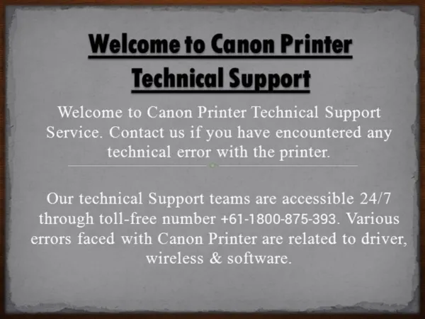 Know How to Fix Canon Printer Errors Code by toll-free 1800-875-393 Support Number