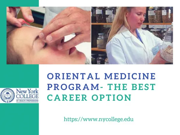 Oriental Medicine Program- The Best Career Option