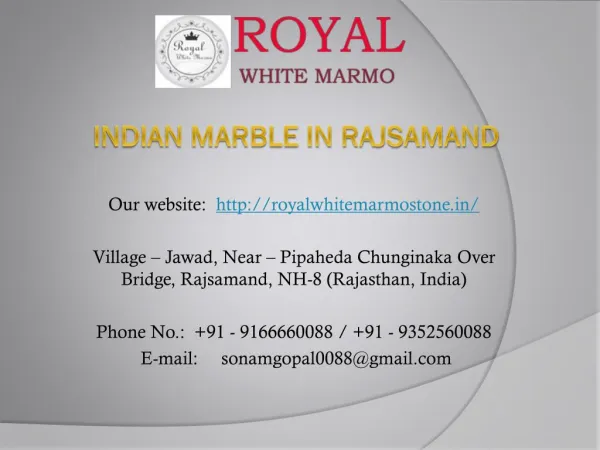 Indian Marble in Rajsamand
