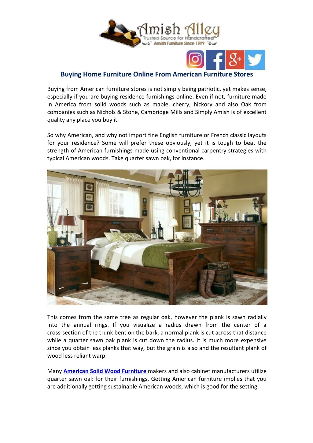 buying home furniture online from american
