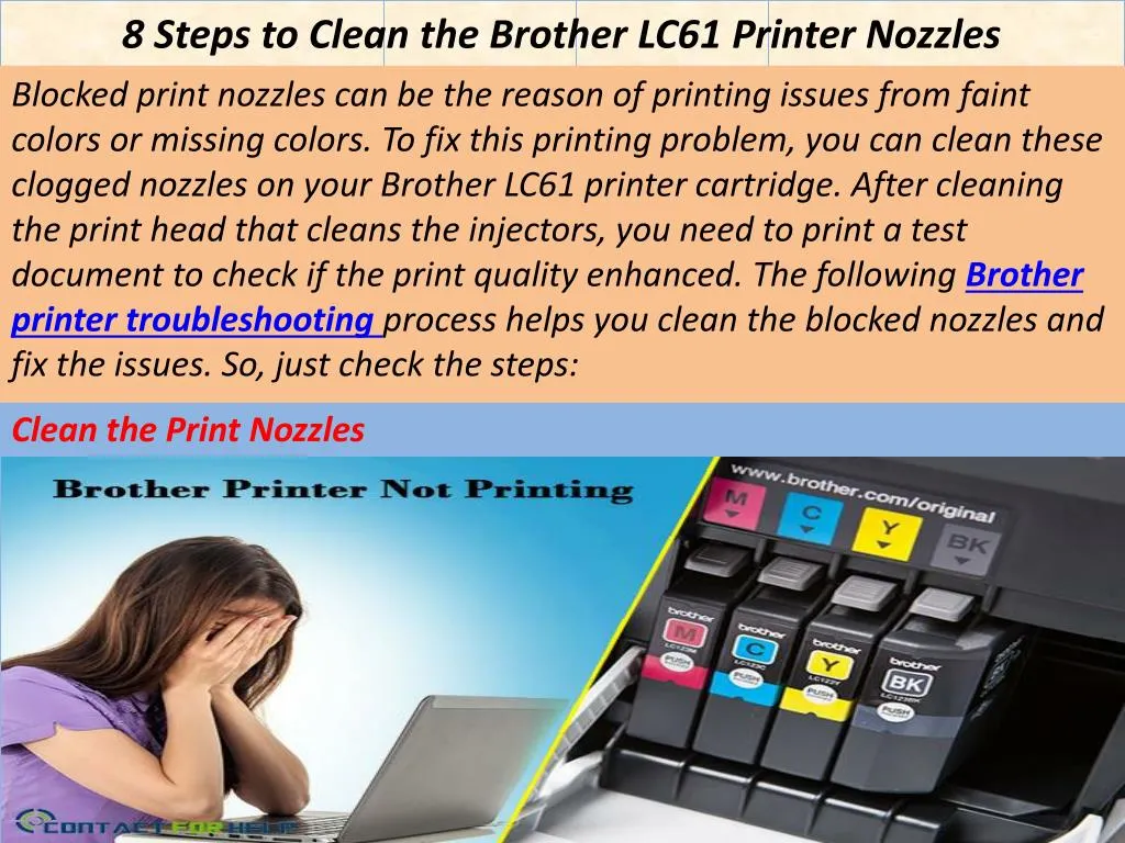 8 steps to clean the brother lc61 printer nozzles
