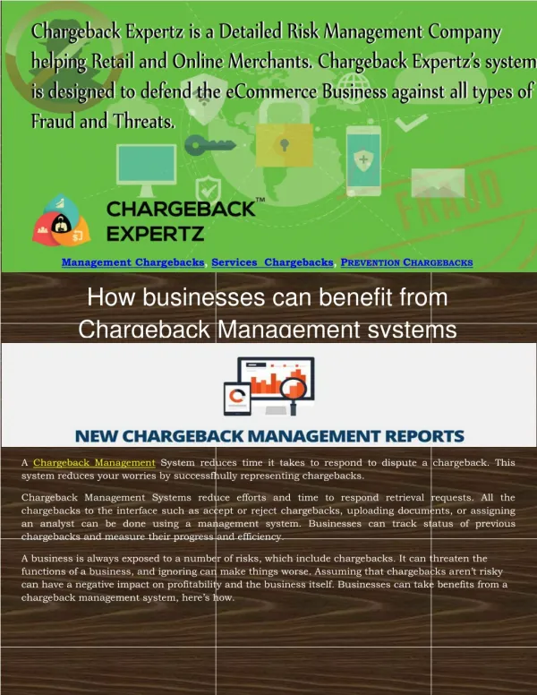 Chargeback Management System.