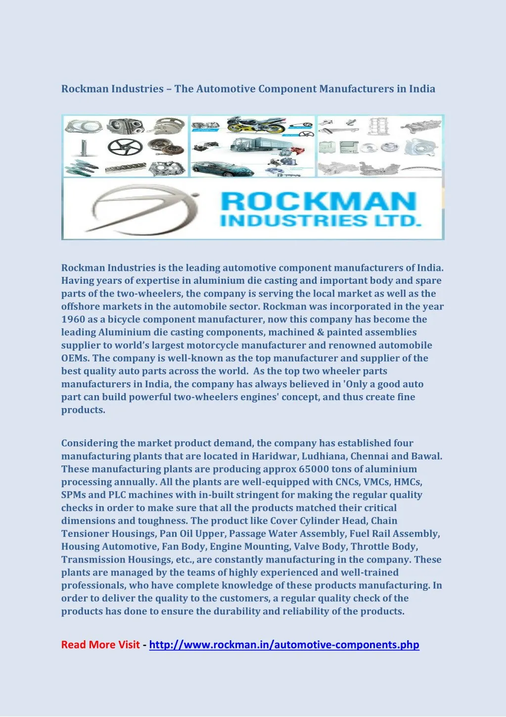rockman industries the automotive component