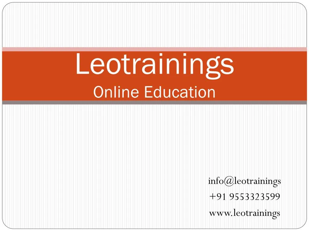 leotrainings o nline e ducation