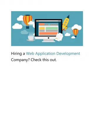 Hiring Web Application Development Company? - slide 1