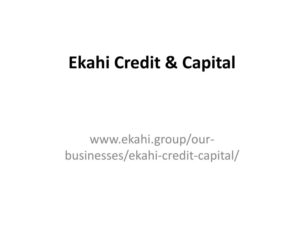 ekahi credit capital