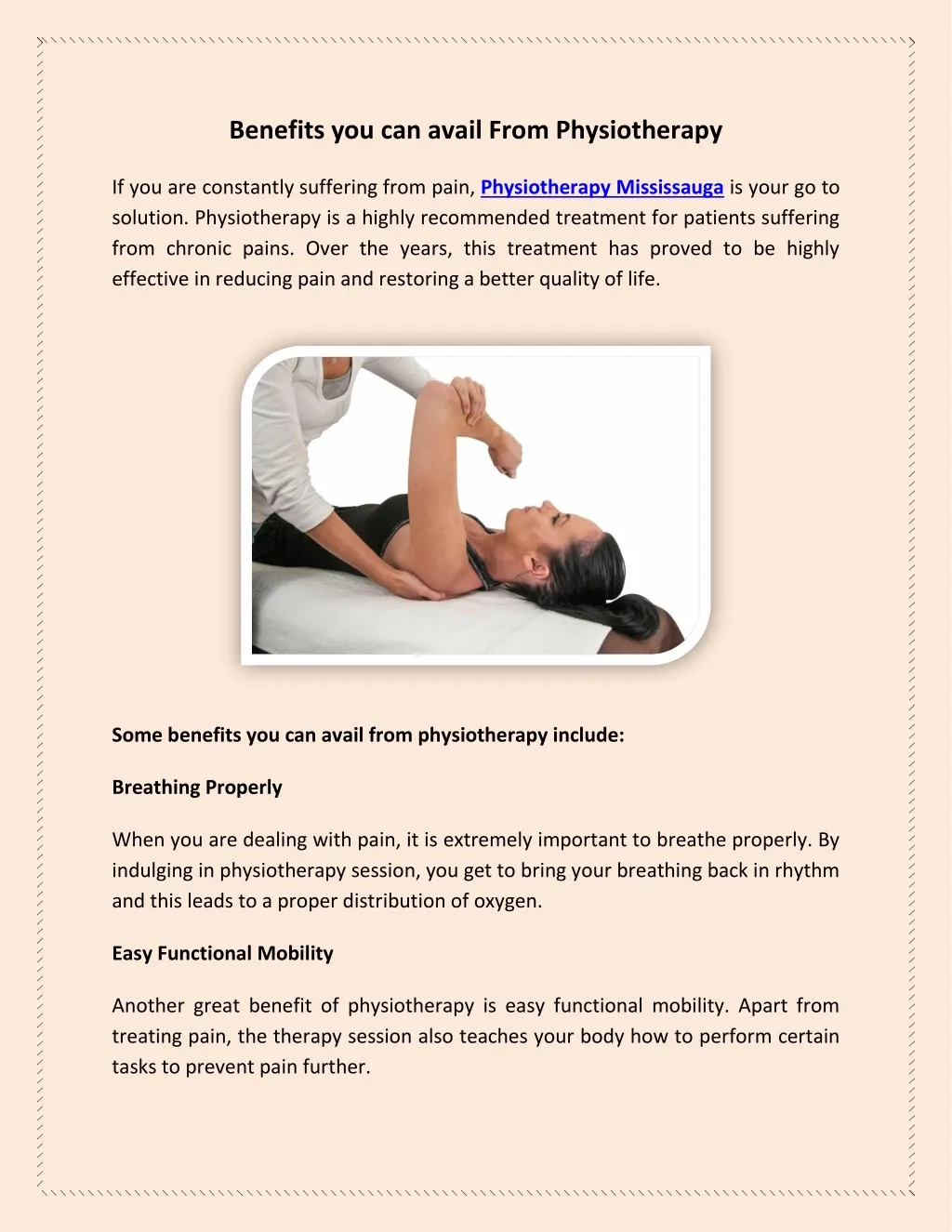benefits you can avail from physiotherapy