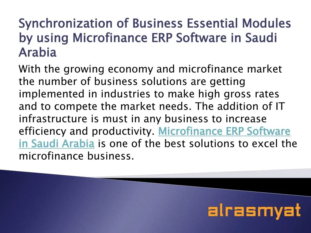 synchronization of business essential modules