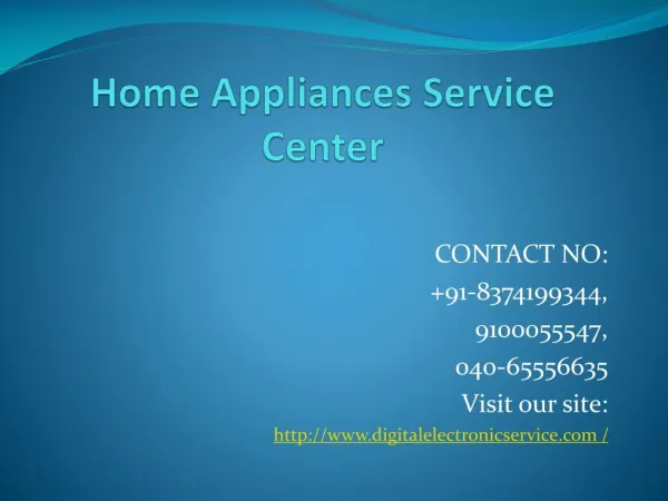 Home Appliances Service Center