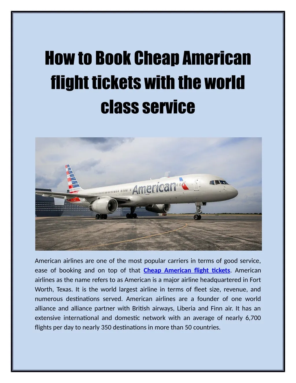 how to book cheap american flight tickets with