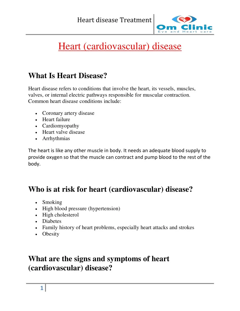 heart disease treatment