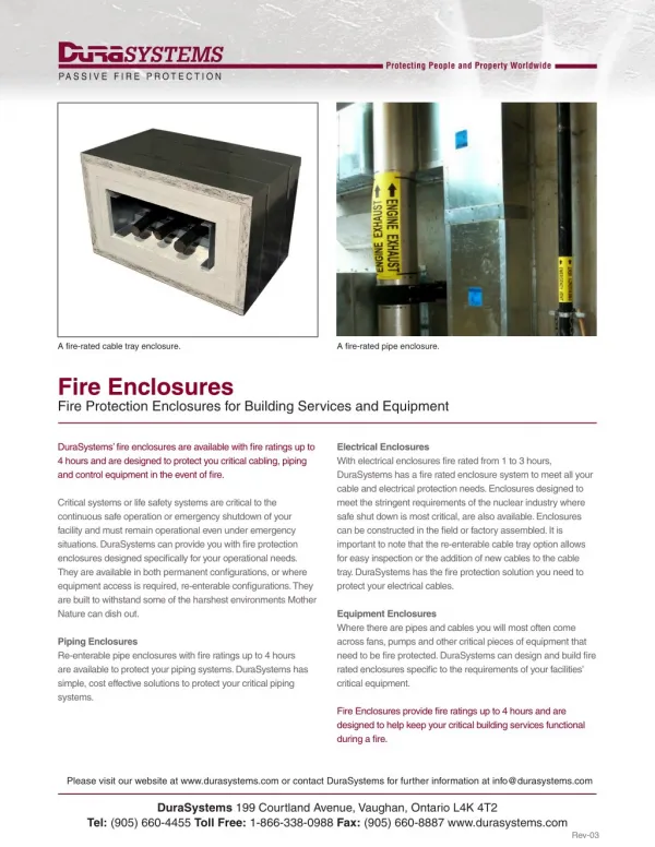 Get blast and fire rated enclosure equipment by Durasystem