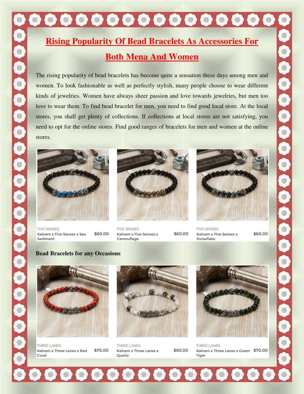 rising popularity of bead bracelets