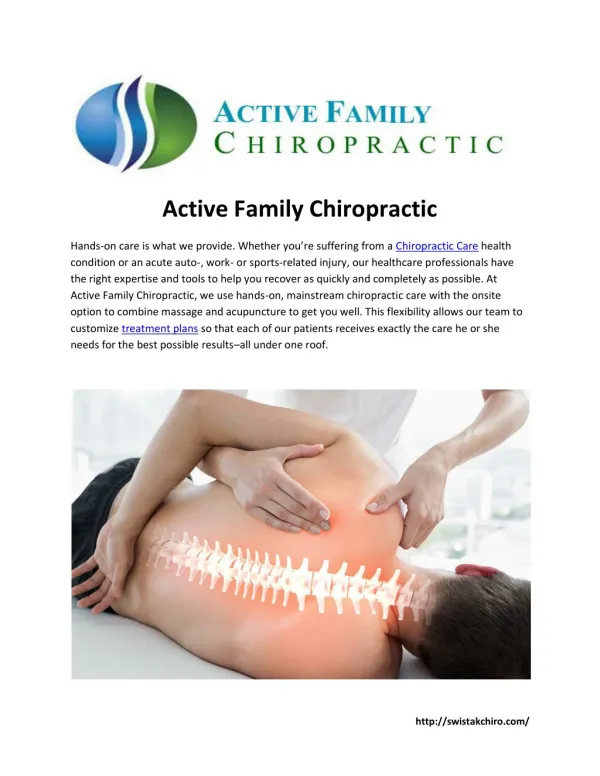 chiropractic treatment md