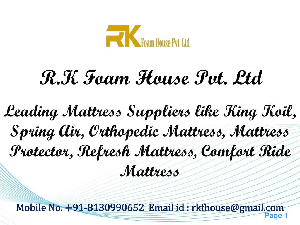r k foam house pvt ltd
