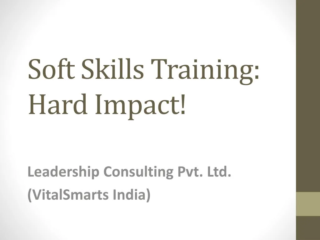 soft skills training hard impact