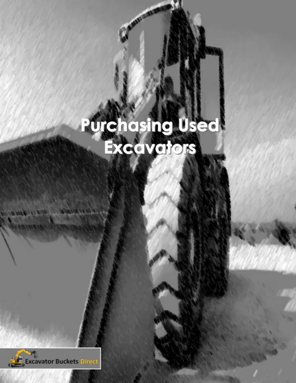 Purchasing Used Excavators