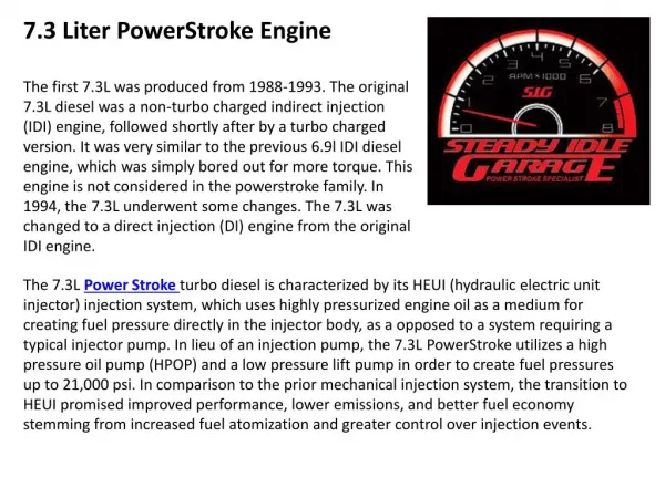 7 3 Liter PowerStroke Engine Repair