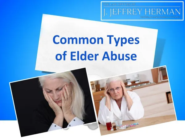 Common Types of Elder Abuse