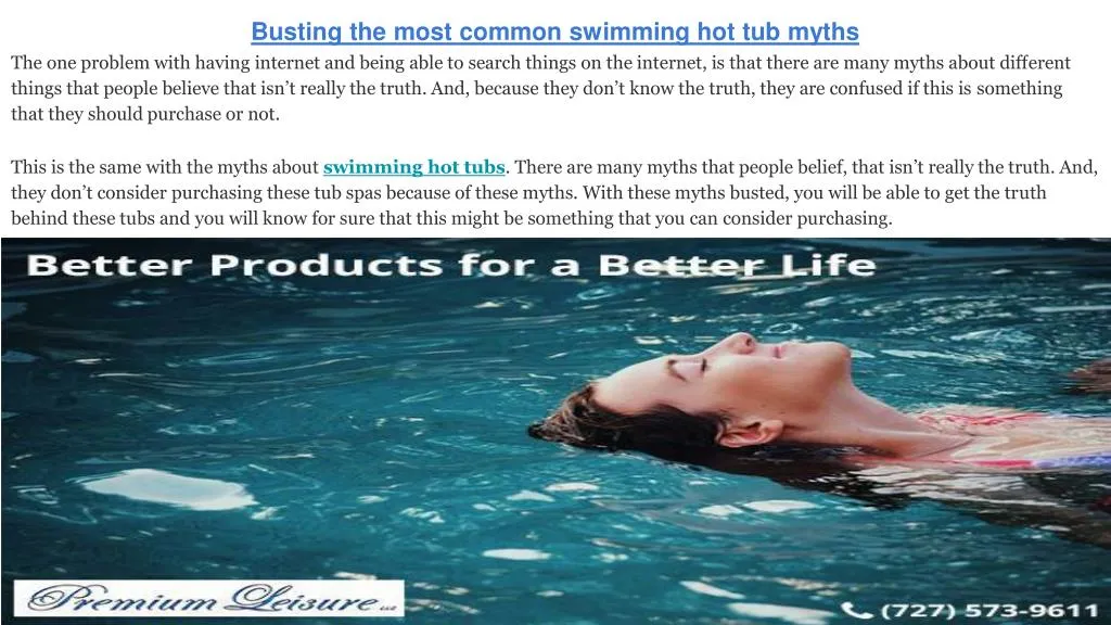 busting the most common swimming hot tub myths