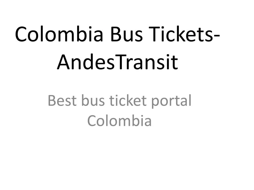 colombia bus tickets andestransit