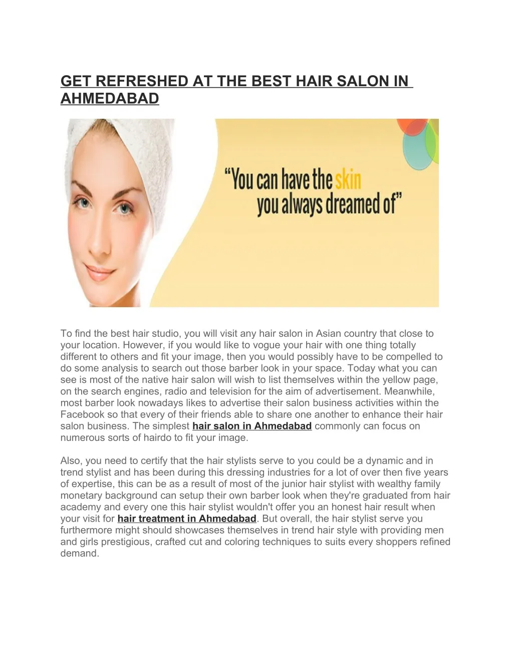 get refreshed at the best hair salon in ahmedabad