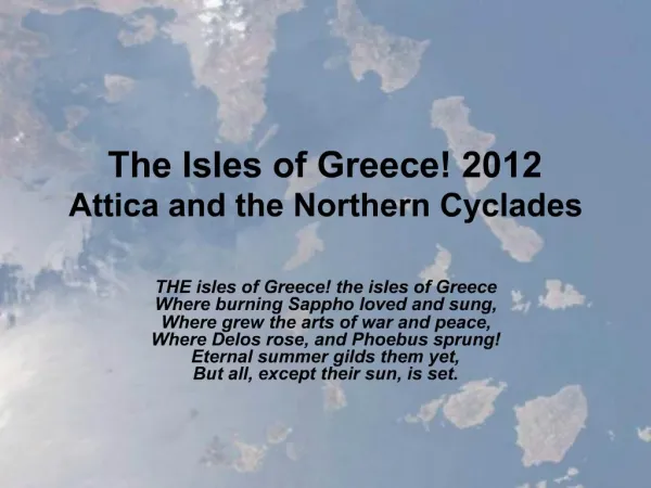 The Isles of Greece 2012 Attica and the Northern Cyclades