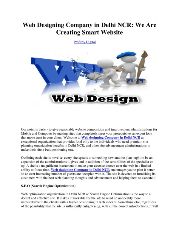 Web Designing Company in Delhi NCR: We Are Creating Smart Website