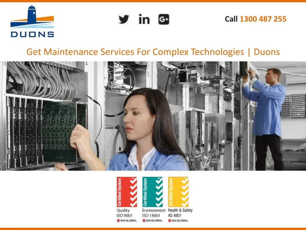 get maintenance services for complex technologies duons