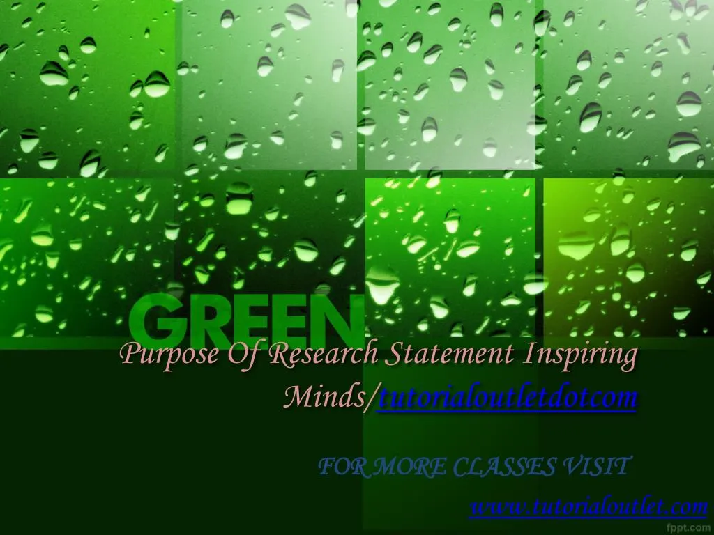 purpose of research statement inspiring minds tutorialoutletdotcom