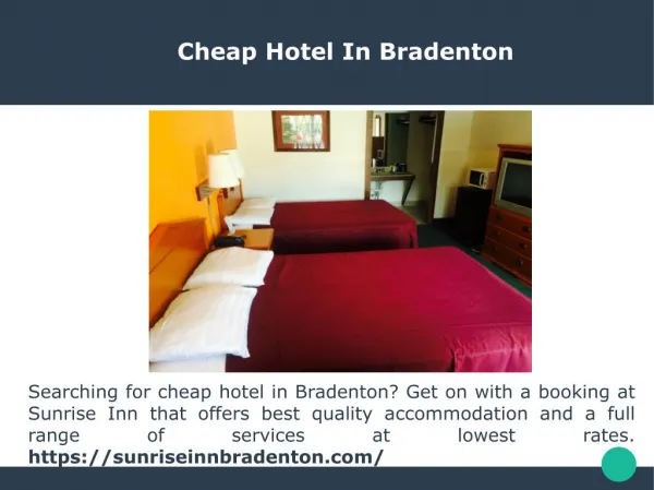 Affordable motels in Bradenton