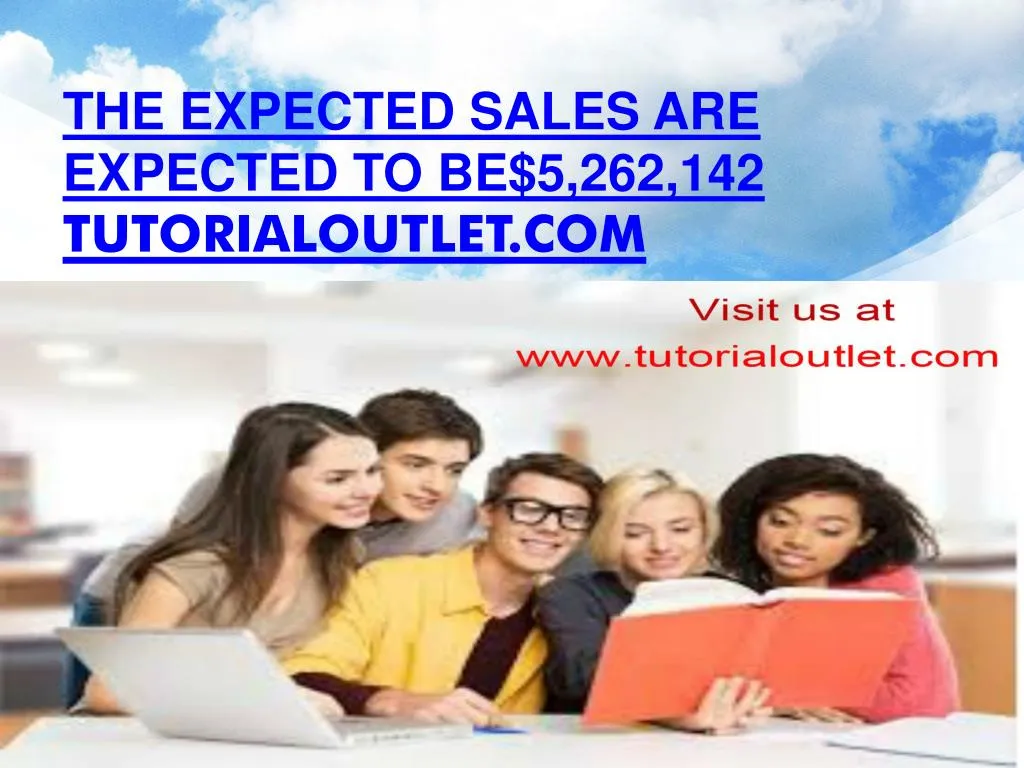the expected sales are expected to be 5 262 142 tutorialoutlet com