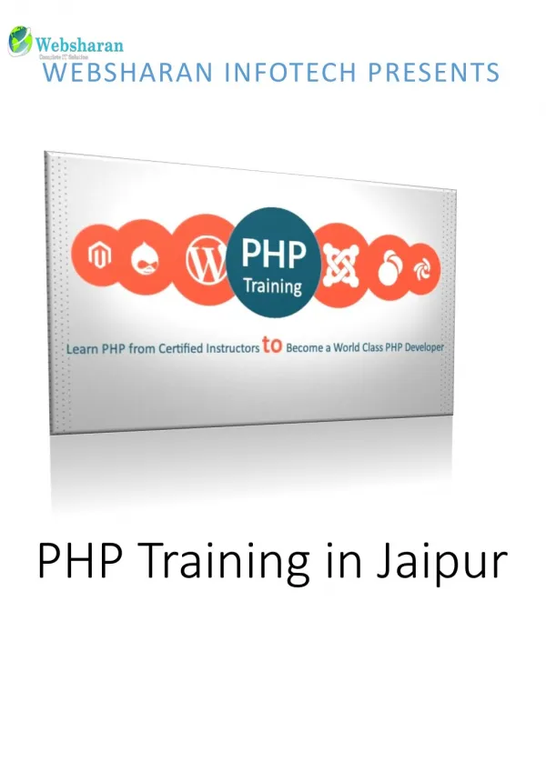 PHP Training in Jaipur | PHP Training Institute | Websharan Infotech