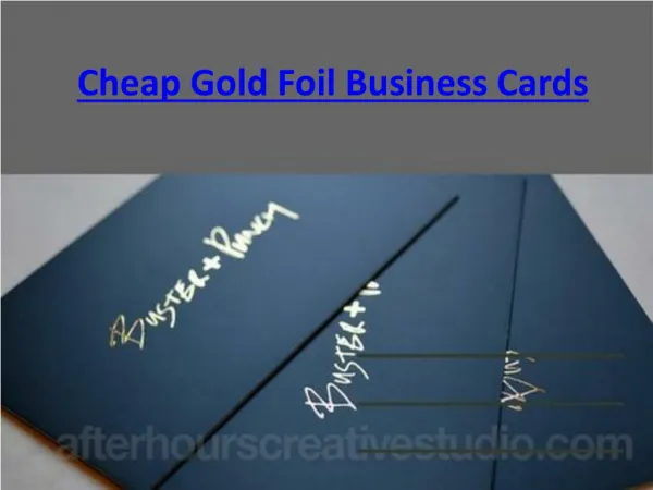 Luxury and Cheap Gold Foil Business Cards