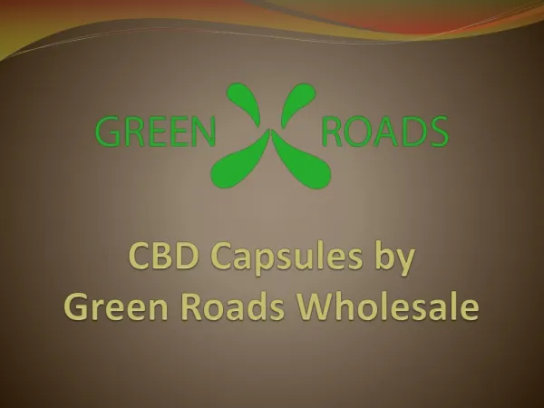 CBD Capsules by Green Roads Wholesale