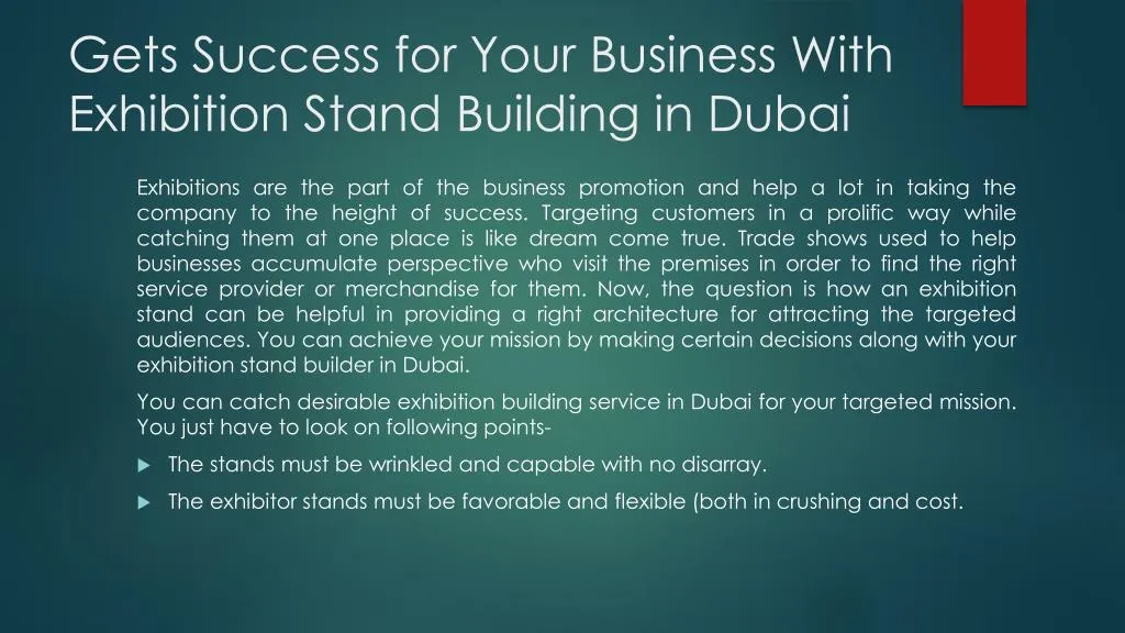 gets success for your business with exhibition stand building in dubai
