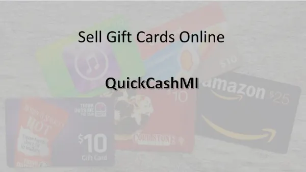 Sell Gift Cards Online - quickcashmi.com