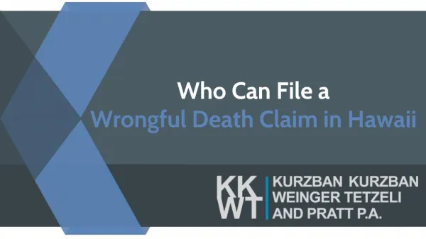 Who Can File a Wrongful Death Claim in Hawaii