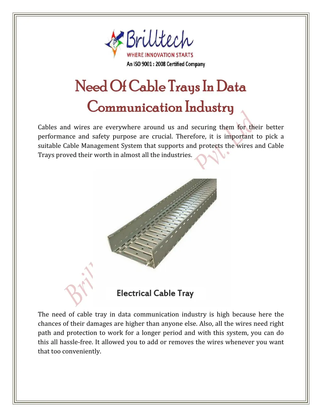 need o need of f cable communica communicati tion