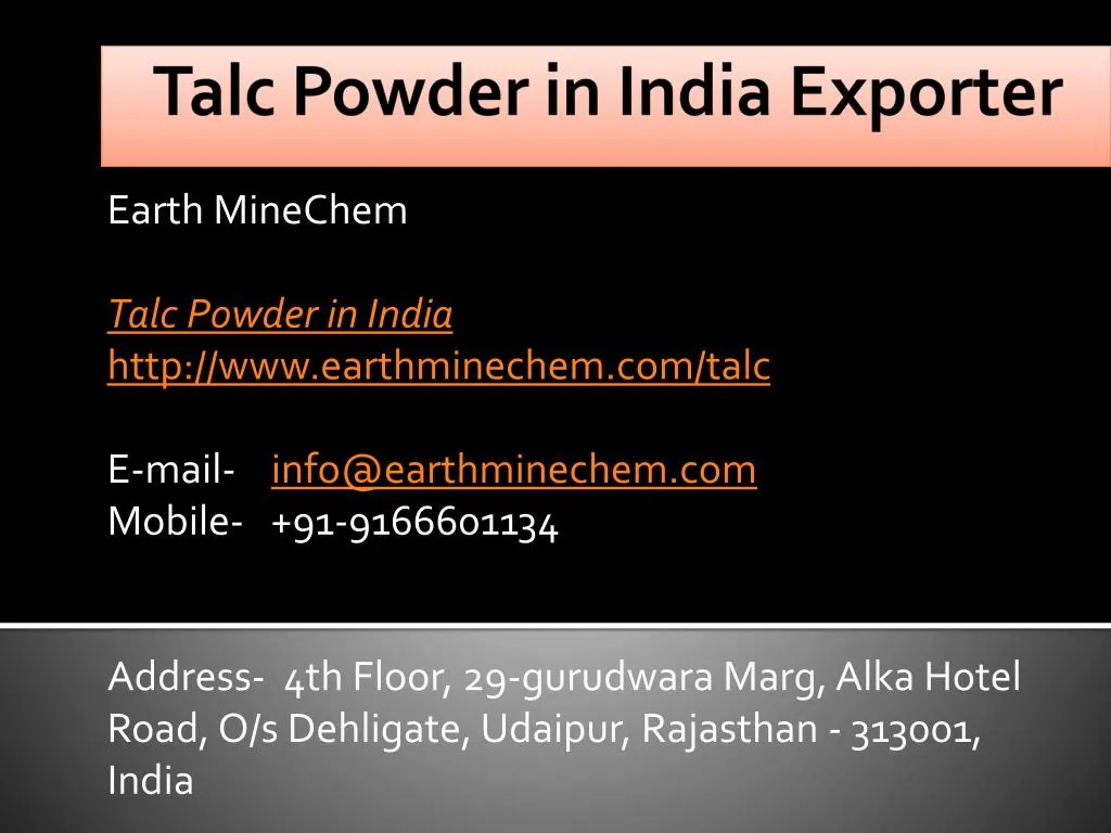 talc powder in india exporter