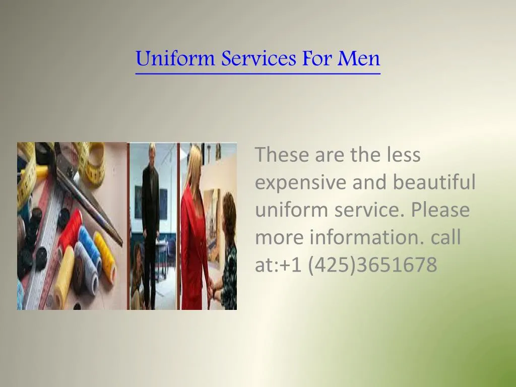 uniform services for men